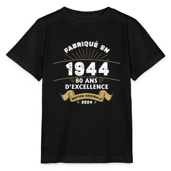 Made in 1944 80 Years of Original Excellence - Stanley/Stella MINI CREATOR Kids’ T-Shirt - black - Front - Mikhail (115cm)