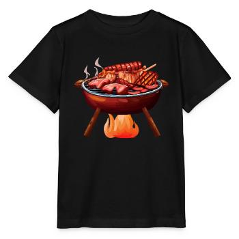 Grillmeister Grill - Stanley/Stella Kinder T-Shirt MINI CREATOR  - Schwarz - Vorne - Mikhail (115cm)