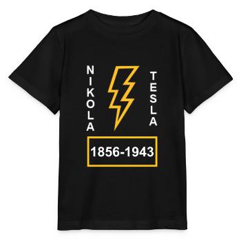 Nikola Tesla Strom - Stanley/Stella Kinder T-Shirt MINI CREATOR  - Schwarz - Vorne - Mikhail (115cm)