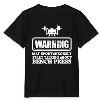 Bench Press Strength Training Strength Powerlifting - Stanley/Stella MINI CREATOR Kids’ T-Shirt - black - Front - Mikhail (115cm)