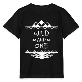 1. Geburtstag Wild and One Baby Spruch zur Geburt - Stanley/Stella Kinder T-Shirt MINI CREATOR  - Schwarz - Vorne - Mikhail (115cm)