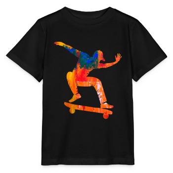 skateboard - Stanley/Stella MINI CREATOR Kids’ T-Shirt - black - Front - Mikhail (115cm)