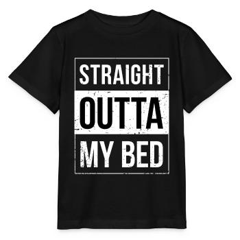 Straight Outta My Bed - Idée de lit - T-shirt bio MINI CREATOR Stanley/Stella Enfant - noir - Devant - Mikhail (115cm)