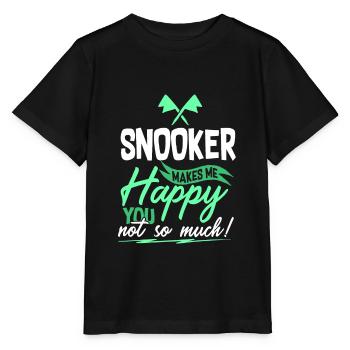 Snooker Billard - Stanley/Stella Kinder T-Shirt MINI CREATOR  - Schwarz - Vorne - Mikhail (115cm)