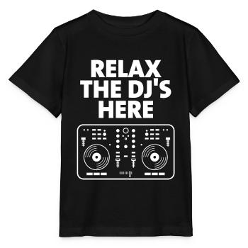 Relax The DJ's Here - Stanley/Stella MINI CREATOR Kids’ T-Shirt - black - Front - Mikhail (115cm)