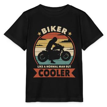 Motard comme un homme normal, seulement plus cool. - T-shirt bio MINI CREATOR Stanley/Stella Enfant - noir - Devant - Mikhail (115cm)