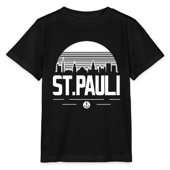 St Pauli Skyline Hamburg Souvenir St. Pauli - Stanley/Stella MINI CREATOR Kids’ T-Shirt - black - Front - Mikhail (115cm)