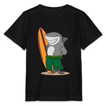 Surfender Hai - Stanley/Stella Kinder T-Shirt MINI CREATOR  - Schwarz - Vorne - Mikhail (115cm)
