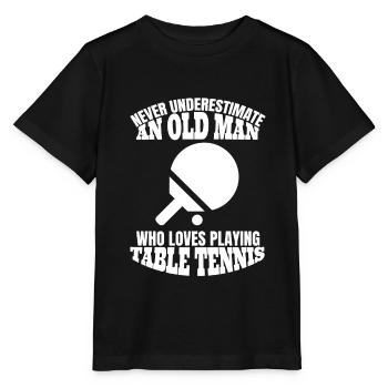 Pingpong Großvater Tischtennis Opa Spruch Outfit - Stanley/Stella Kinder T-Shirt MINI CREATOR  - Schwarz - Vorne - Mikhail (115cm)