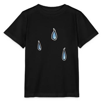rain water pattern weather drops tears tears - Stanley/Stella MINI CREATOR Kids’ T-Shirt - black - Front - Mikhail (115cm)