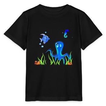 biologie sous-marine des animaux marins t - T-shirt bio MINI CREATOR Stanley/Stella Enfant - noir - Devant - Mikhail (115cm)