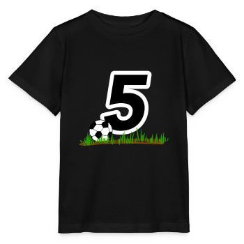 Team 5 Sport betalen Voetbal - Stanley/Stella Kinder-T-shirt MINI CREATOR  - zwart - Voor - Mikhail (115cm)