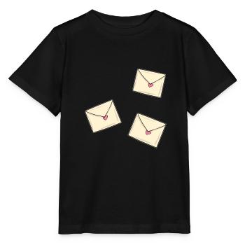 lettre coeur lettres motif amour - T-shirt bio MINI CREATOR Stanley/Stella Enfant - noir - Devant - Mikhail (115cm)