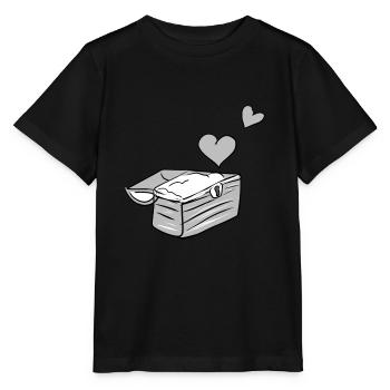 coffre au trésor symbole cœurs au trésor rouge - T-shirt bio MINI CREATOR Stanley/Stella Enfant - noir - Devant - Mikhail (115cm)