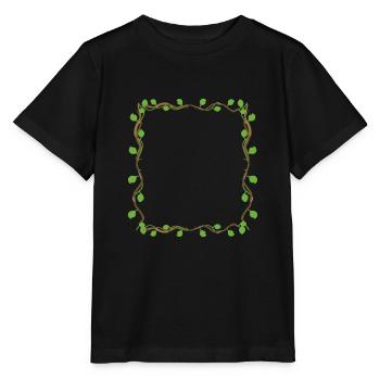 Feuilles Forme carrée Symbole Carré - T-shirt bio MINI CREATOR Stanley/Stella Enfant - noir - Devant - Mikhail (115cm)