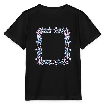 Feuilles forme carrée Cadre carré - T-shirt bio MINI CREATOR Stanley/Stella Enfant - noir - Devant - Mikhail (115cm)