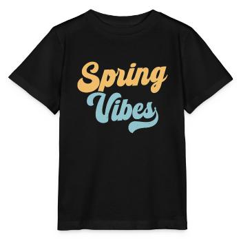Spring Vibes - Stanley/Stella MINI CREATOR Kids’ T-Shirt - black - Front - Mikhail (115cm)