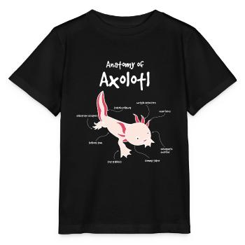 Axolotl Anatomie - Stanley/Stella Kinder T-Shirt MINI CREATOR  - Schwarz - Vorne - Mikhail (115cm)