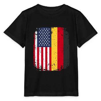 Drapeau Allemagne USA Allemagne - T-shirt bio MINI CREATOR Stanley/Stella Enfant - noir - Devant - Mikhail (115cm)
