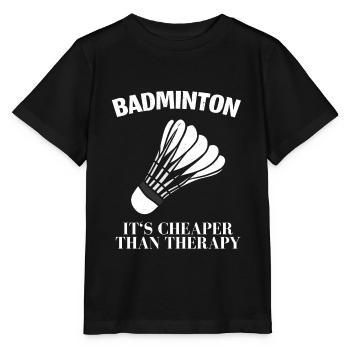 Badminton - Stanley/Stella Kinder T-Shirt MINI CREATOR  - Schwarz - Vorne - Mikhail (115cm)