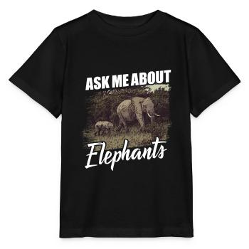 Éléphants éléphants - T-shirt bio MINI CREATOR Stanley/Stella Enfant - noir - Devant - Mikhail (115cm)