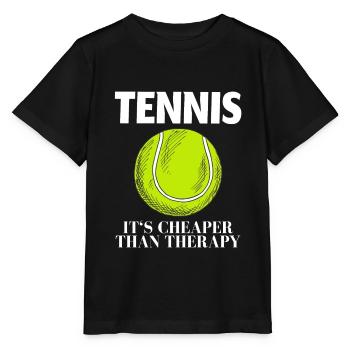 Tennis Tennisspiel - Stanley/Stella Kinder T-Shirt MINI CREATOR  - Schwarz - Vorne - Mikhail (115cm)