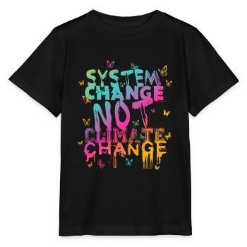 Changement de système - pas changement climatique - T-shirt bio MINI CREATOR Stanley/Stella Enfant - noir - Devant - Mikhail (115cm)