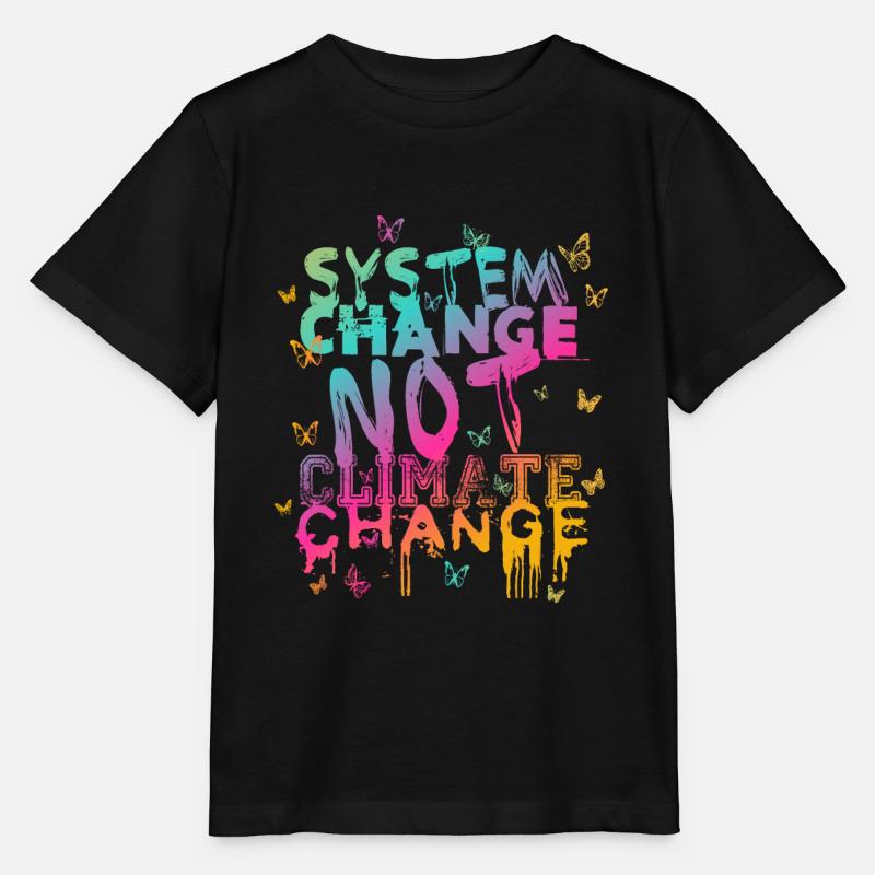 Changement de système - pas changement climatique - T-shirt bio MINI CREATOR Stanley/Stella Enfant - noir