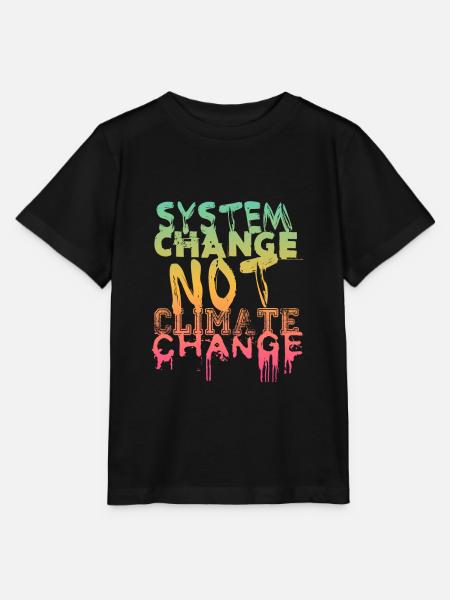 System Change - not Climate Change - Stanley/Stella Kinder T-Shirt MINI CREATOR - Schwarz