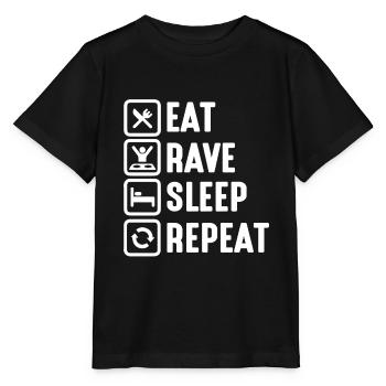 Techno Musik Rave - Stanley/Stella Kinder T-Shirt MINI CREATOR  - Schwarz - Vorne - Mikhail (115cm)
