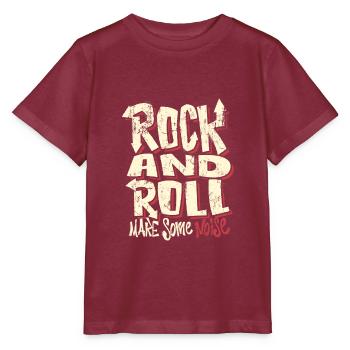 Rock and roll - Stanley/Stella MINI CREATOR Kids’ T-Shirt - burgundy - Front - Kain (125cm)