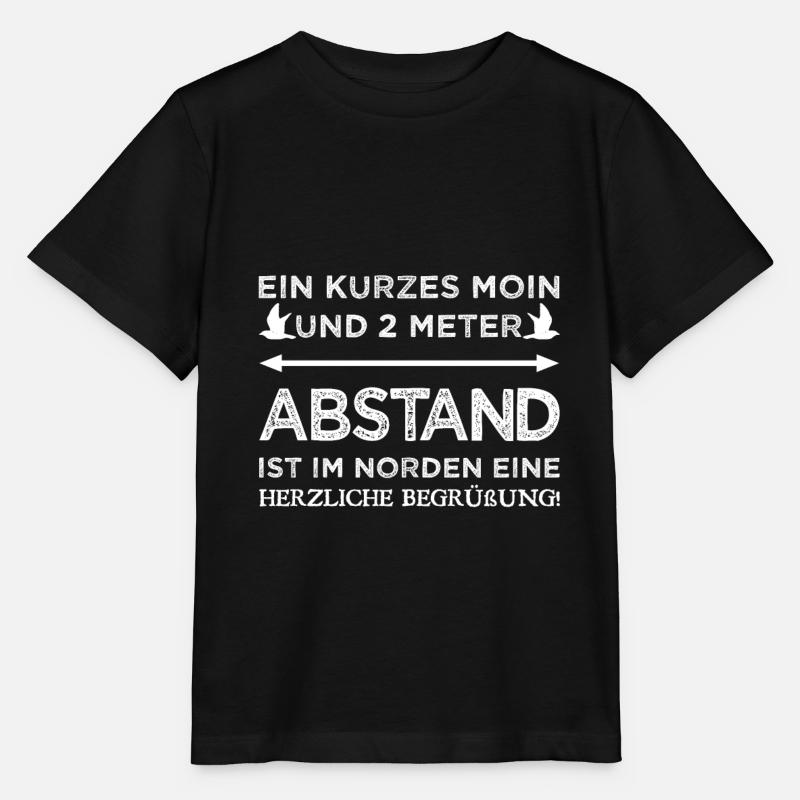 Moin Norden Ostsee Abstand lustig Spruch Geschenk - Stanley/Stella Kinder T-Shirt MINI CREATOR  - Schwarz