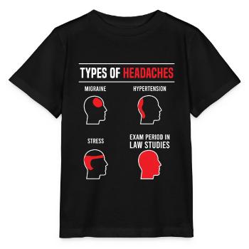 Étudiants en droit types de maux de tête dictons drôles - T-shirt bio MINI CREATOR Stanley/Stella Enfant - noir - Devant - Mikhail (115cm)