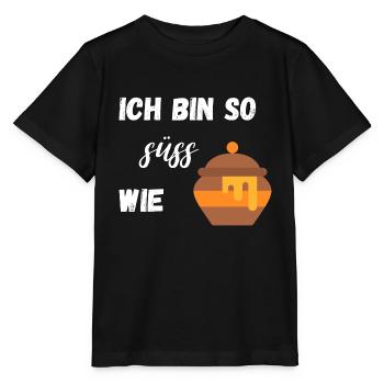 Ich bin so süss wie Honig - Stanley/Stella Kinder T-Shirt MINI CREATOR  - Schwarz - Vorne - Mikhail (115cm)
