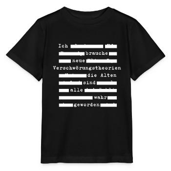 Schwurbler Verschwörung Verschwörungstheorien - Stanley/Stella Kinder T-Shirt MINI CREATOR  - Schwarz - Vorne - Mikhail (115cm)