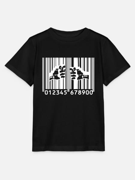 Banksy Bars Of Capitalism - Stanley/Stella Kinder T-Shirt MINI CREATOR - Schwarz