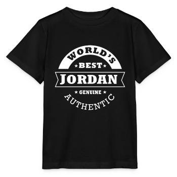 Jordan world s best personnalisé prénom jordan - T-shirt bio MINI CREATOR Stanley/Stella Enfant - noir - Devant - Mikhail (115cm)
