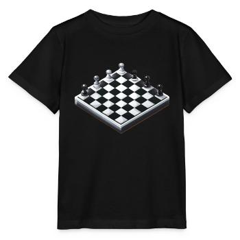 Schachbrett Schach - Stanley/Stella Kinder T-Shirt MINI CREATOR  - Schwarz - Vorne - Mikhail (115cm)