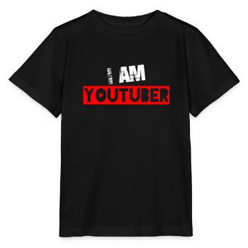 Je suis Youtuber - T-shirt bio MINI CREATOR Stanley/Stella Enfant - noir - Devant - Mikhail (115cm)