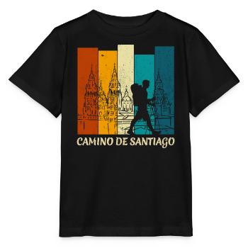 Camino de Santiago - Pèlerins - Buen Camino - T-shirt bio MINI CREATOR Stanley/Stella Enfant - noir - Devant - Mikhail (115cm)