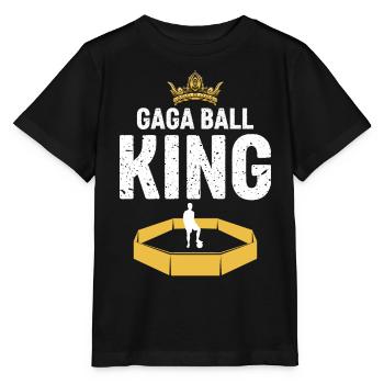 Revendiquez votre titre de Gaga Ball King - T-shirt bio MINI CREATOR Stanley/Stella Enfant - noir - Devant - Mikhail (115cm)