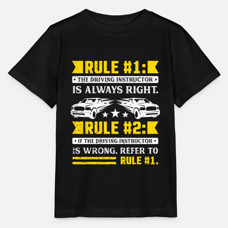Règles d'instructeur de conduite - T-shirt bio MINI CREATOR Stanley/Stella Enfant - noir