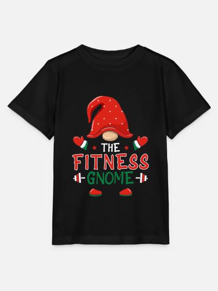 Der Fitness-Gnom - Frohe Weihnachten Fitness - Stanley/Stella T-shirt MINI CREATOR til børn - sort