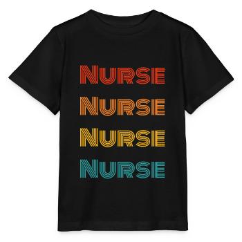 Krankenschwester Krankenschwester Krankenschwester - Stanley/Stella Kinder T-Shirt MINI CREATOR  - Schwarz - Vorne - Mikhail (115cm)