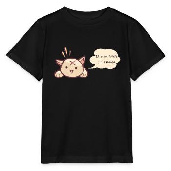 These are not comics, they are manga - Stanley/Stella MINI CREATOR Kids’ T-Shirt - black - Front - Mikhail (115cm)