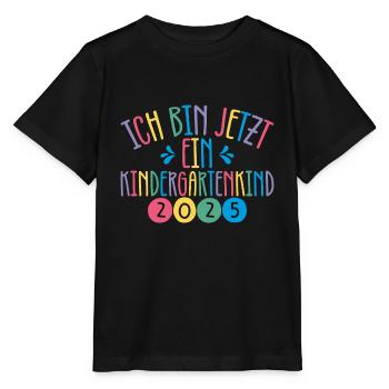 I'm now a kindergarten child 2025 - Stanley/Stella MINI CREATOR Kids’ T-Shirt - black - Front - Mikhail (115cm)