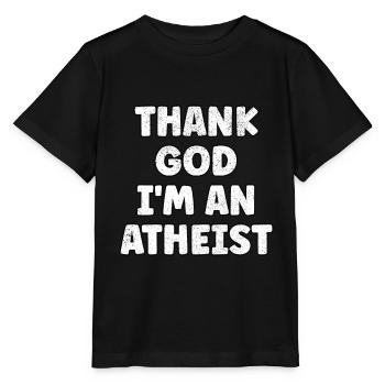 Funny Atheist Skeptic Anti Religion Christmas - Stanley/Stella MINI CREATOR Kids’ T-Shirt - black - Front - Mikhail (115cm)