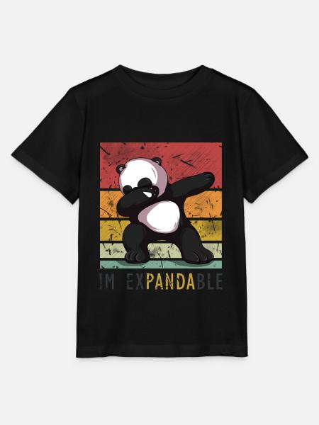 Im Expandable Panda Bär Dabbing Dub Tanzen - Stanley/Stella Kinder T-Shirt MINI CREATOR  - Schwarz