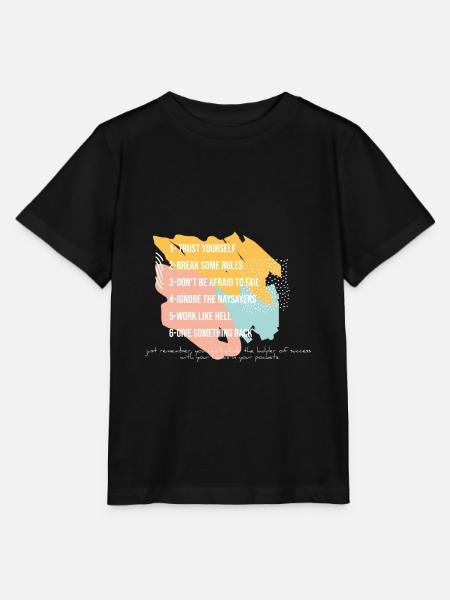 Arnold Schwarzenegger rules success Fail - Stanley/Stella MINI CREATOR Kids’ T-Shirt - black