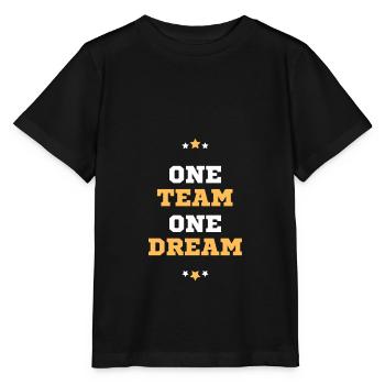 Team Traum Mannschaft Titel Meisterschaft Sterne - Stanley/Stella Kinder T-Shirt MINI CREATOR  - Schwarz - Vorne - Mikhail (115cm)